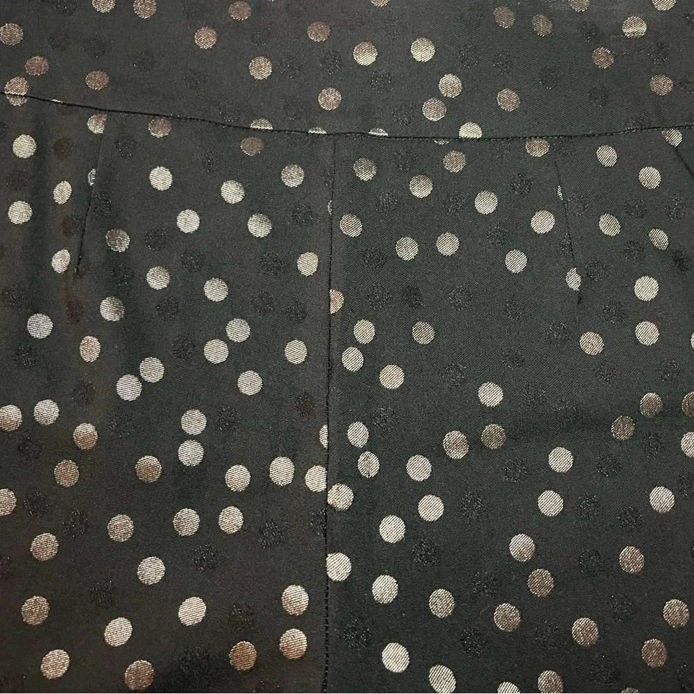 Crown & Ivy Black Pants with Gold Polka Dots - Picture 7 of 7